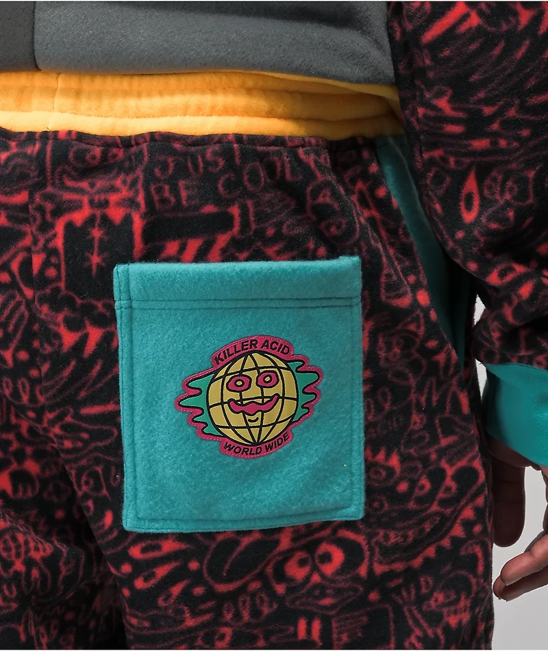 Killer Acid x The Bindle Conspiracy World Wide Tech Black & Red Sweatpants