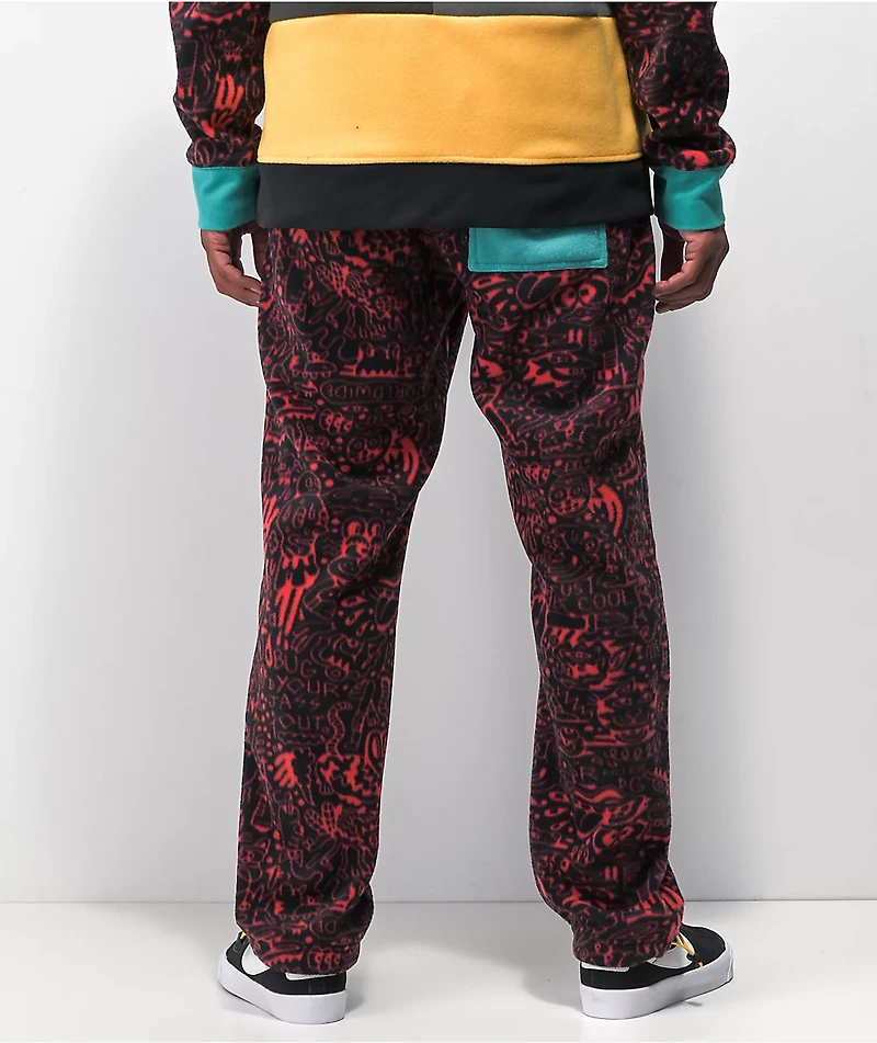 Killer Acid x The Bindle Conspiracy World Wide Tech Black & Red Sweatpants