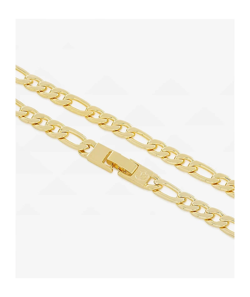 King Ice 20" Figaro Gold Chain Necklace