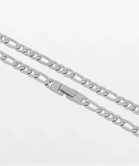 King Ice 20" Figaro Silver Chain Necklace