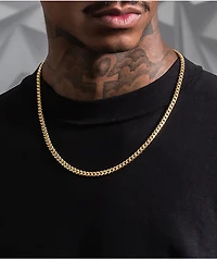 King Ice 20" Miami Cuban Gold Chain Necklace