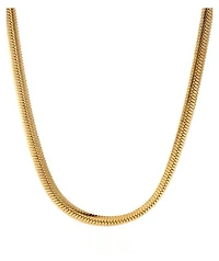 King Ice 22" Yellow Gold Herringbone Chain Necklace
