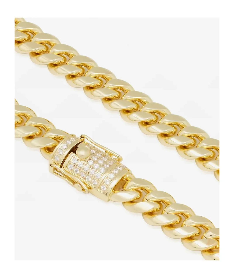 King Ice 24" Cuban 10mm Gold Chain Necklace