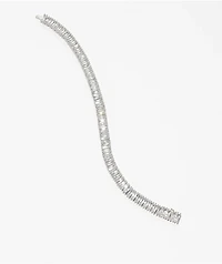 King Ice 6mm Baguette Silver Tennis Bracelet