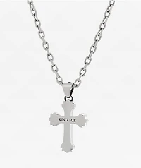 King Ice Biker Cross Stainless Steel Necklace