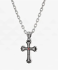King Ice Biker Cross Stainless Steel Necklace