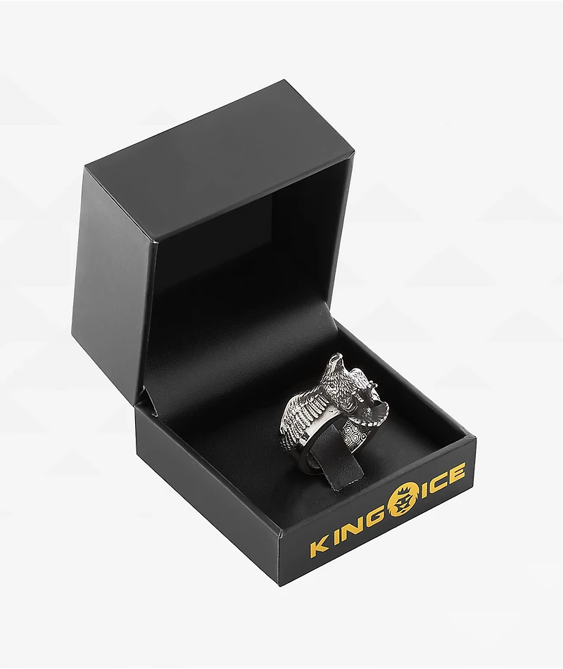 King Ice Biker Eagle Stainless Steel Ring