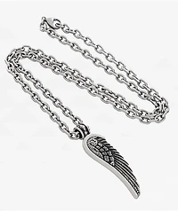 King Ice Biker Wing Silver Necklace