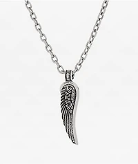 King Ice Biker Wing Silver Necklace