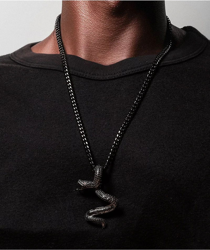 King Ice Black Viper 22" Necklace
