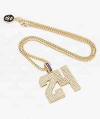 King Ice Classic Number 24 24" Gold Chain Necklace