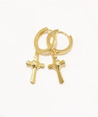 King Ice Cross Hoop Earrings
