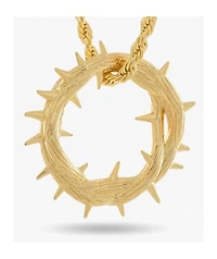 King Ice Crown Of Thorns 22" Gold Rope Necklace