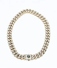 King Ice Diamond Cut 22" Gold Miami Cuban Link Chain