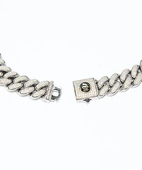 King Ice Diamond Cut 22" White Gold Miami Cuban Link Chain
