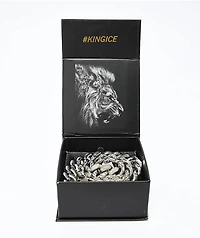 King Ice Diamond Cut 22" White Gold Miami Cuban Link Chain