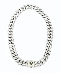 King Ice Diamond Cut 22" White Gold Miami Cuban Link Chain