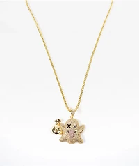 King Ice Ghost Emoji 24" Gold Chain
