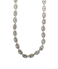 King Ice Iced Link 8mm 22" White Gold Chain Necklace