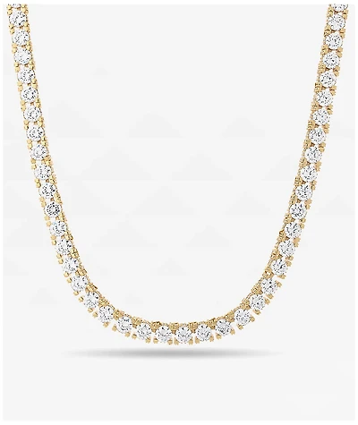 King Ice Icy 5mm Single Row Gold Tennis Chain Necklace