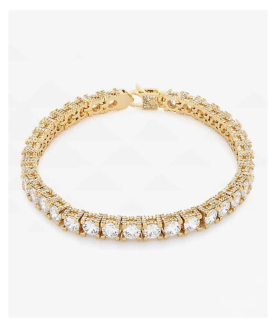 King Ice Icy 6mm Single Row Gold Tennis Bracelet