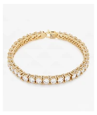 King Ice Icy 6mm Single Row Gold Tennis Bracelet