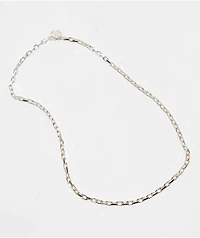 King Ice Italian Sterling Silver 22" Anchor Chain Necklace