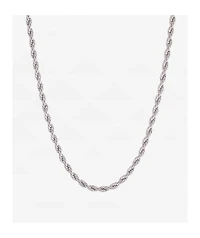 King Ice Italian Sterling Silver 22" Rope Chain Necklace