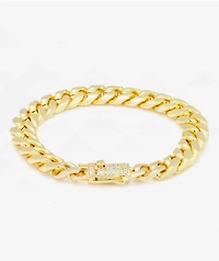 King Ice Miami Cuban 10mm Gold Bracelet