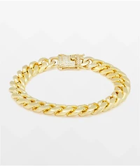 King Ice Miami Cuban 10mm Gold Bracelet