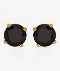 King Ice Round Onyx Stud Earrings