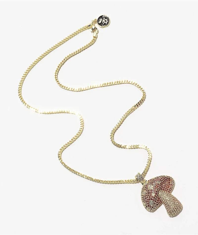 King Ice Shroom 20" Gold Necklace