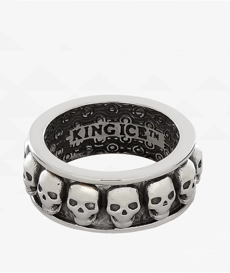 King Ice Skull Biker Stainless Steel Ring