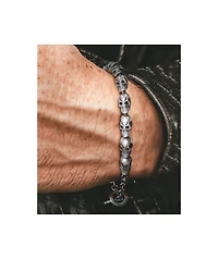 King Ice Skull Silver Bracelet