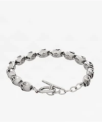 King Ice Skull Silver Bracelet