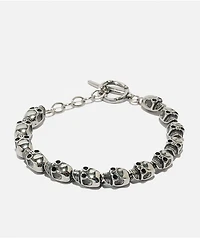 King Ice Skull Silver Bracelet