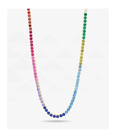 King Ice Spectrum 20" Gold Tennis Chain Necklace