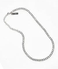 King Ice Tennis Choker 4mm Silver Chain Necklace