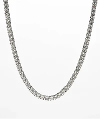 King Ice Tennis Choker 4mm Silver Chain Necklace