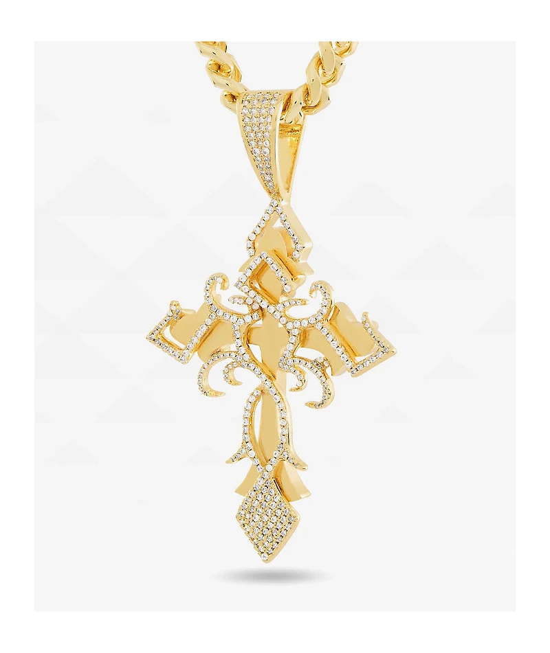 King Ice x Mike Zombie All I Cross Is Chainz 22" Gold Chain Necklace