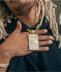 King Ice x No Limit Dog Tag 22" Gold Necklace