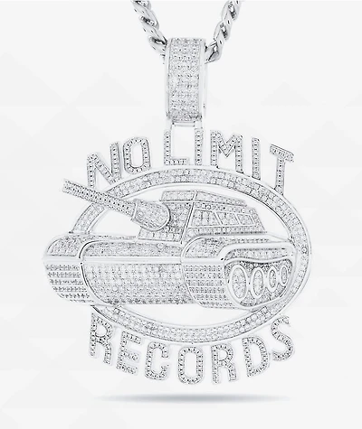 King Ice x No Limit Logo 22" Silver Chain Necklace