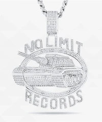 King Ice x No Limit Logo 22" Silver Chain Necklace