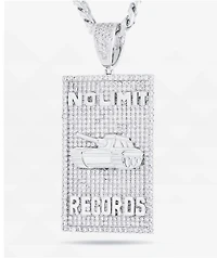 King Ice x No Limit Records Dog Tag 24" Silver Necklace