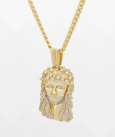 King Ice x Notorious B.I.G. Jesus Piece Gold Necklace