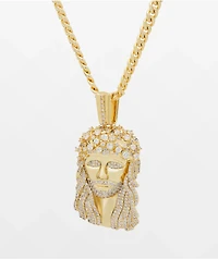 King Ice x Notorious B.I.G. Jesus Piece Gold Necklace
