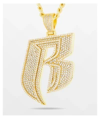 King Ice x Ruff Ryders Logo 22" Gold Chain Necklace