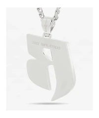 King Ice x Ruff Ryders Logo 22" Silver Chain Necklace