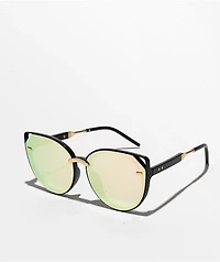 Kitty Rose Gold Round Cat Eye Sunglasses