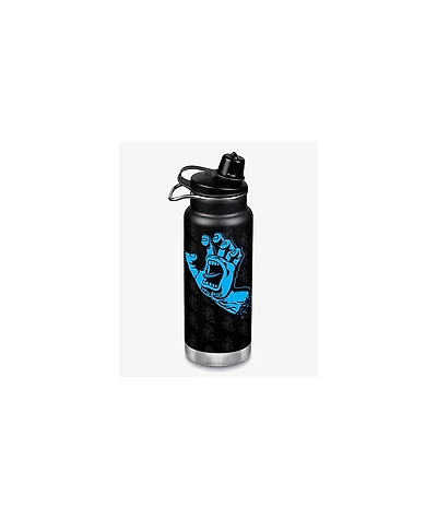 Klean Kanteen x Santa Cruz Screaming Hand TKWide Chug Cap Black Water Bottle 32 oz